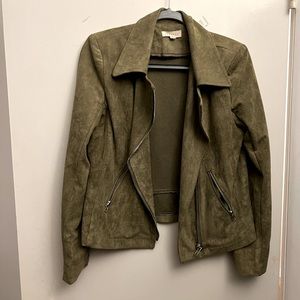 Olive green suede jacket